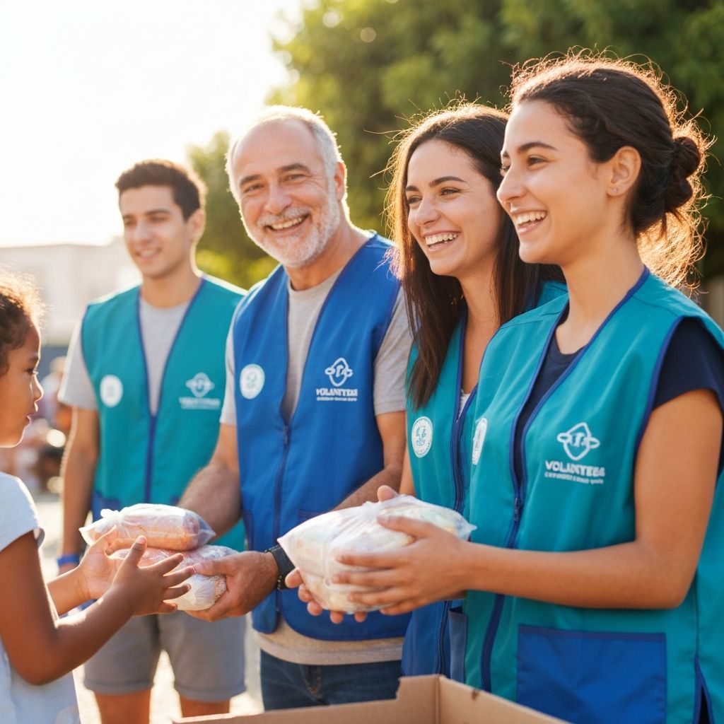 Bénévoles BolsaFamíliaBR distribuant des aides à des familles brésiliennes